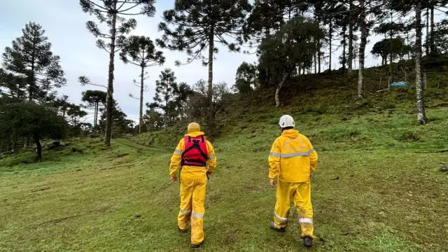 Operação de resgate dos bombeiros em Santa Catarina
